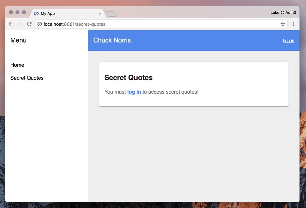 Polymer unauthenticated view of secret quotes